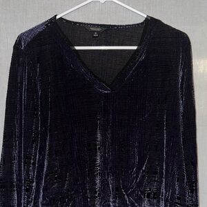 Simply Vera Vera Wang Deep Purple Velvet Blouse